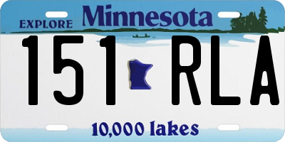 MN license plate 151RLA