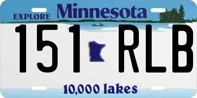 MN license plate 151RLB