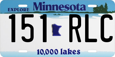 MN license plate 151RLC