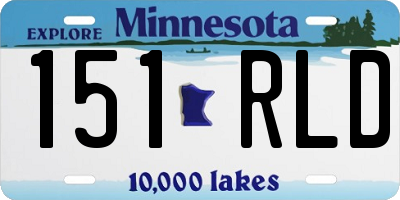 MN license plate 151RLD