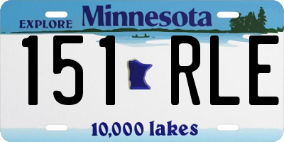 MN license plate 151RLE