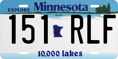 MN license plate 151RLF