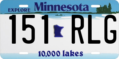 MN license plate 151RLG