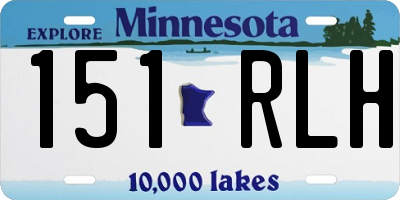 MN license plate 151RLH