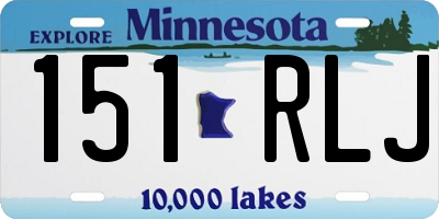 MN license plate 151RLJ