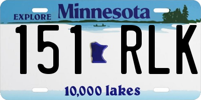 MN license plate 151RLK