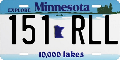 MN license plate 151RLL