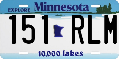 MN license plate 151RLM