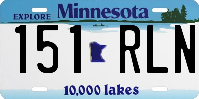 MN license plate 151RLN