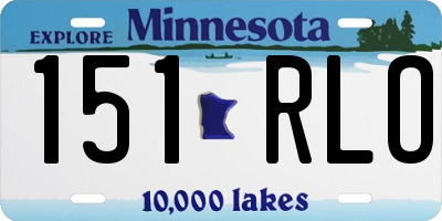MN license plate 151RLO