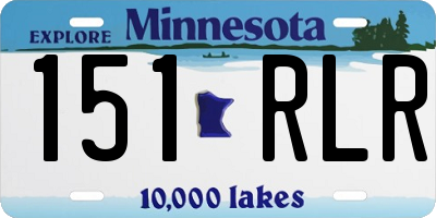 MN license plate 151RLR