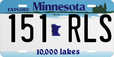 MN license plate 151RLS