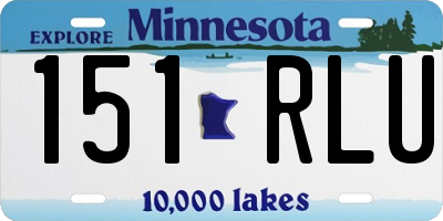 MN license plate 151RLU