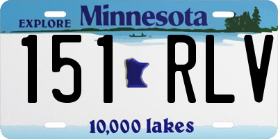 MN license plate 151RLV