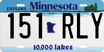 MN license plate 151RLY