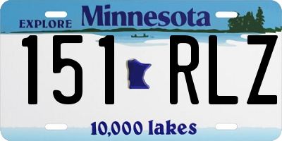 MN license plate 151RLZ