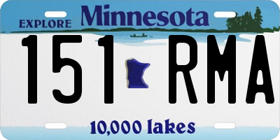 MN license plate 151RMA