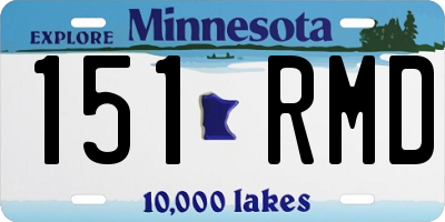 MN license plate 151RMD