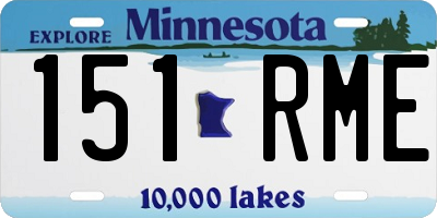 MN license plate 151RME