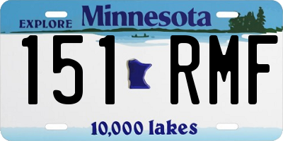 MN license plate 151RMF