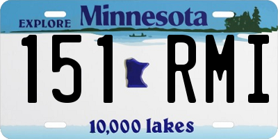 MN license plate 151RMI