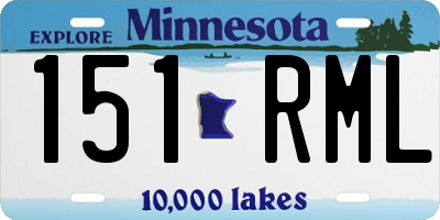 MN license plate 151RML