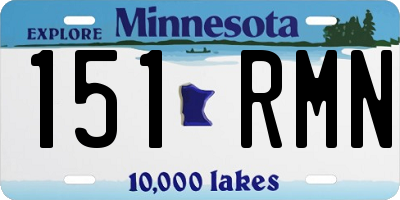 MN license plate 151RMN