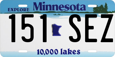 MN license plate 151SEZ