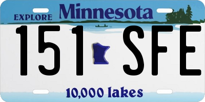 MN license plate 151SFE