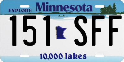 MN license plate 151SFF