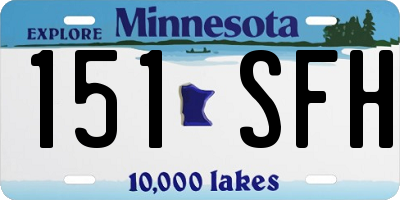 MN license plate 151SFH