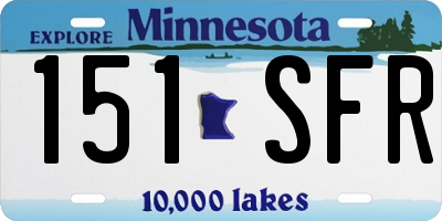 MN license plate 151SFR