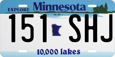 MN license plate 151SHJ
