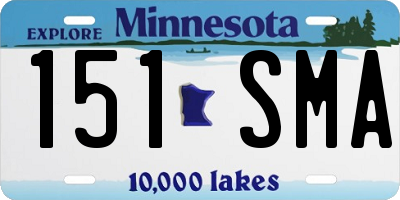 MN license plate 151SMA