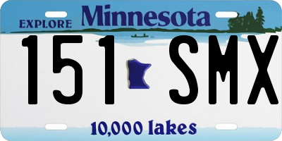MN license plate 151SMX