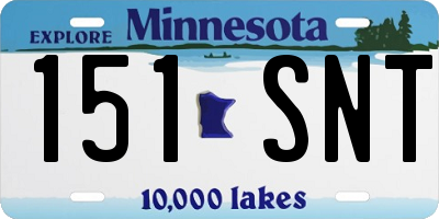 MN license plate 151SNT