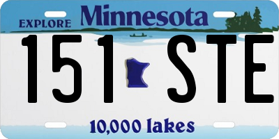 MN license plate 151STE