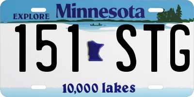 MN license plate 151STG