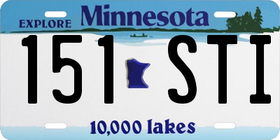 MN license plate 151STI