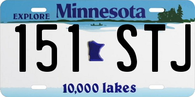 MN license plate 151STJ