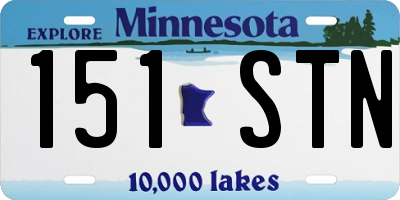 MN license plate 151STN