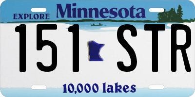 MN license plate 151STR