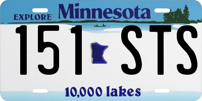 MN license plate 151STS