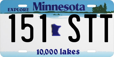 MN license plate 151STT