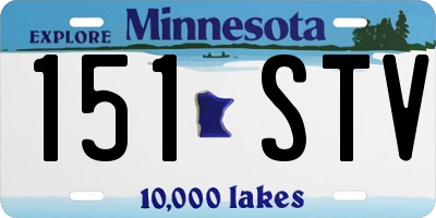 MN license plate 151STV