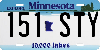 MN license plate 151STY