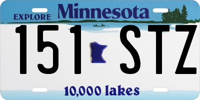 MN license plate 151STZ