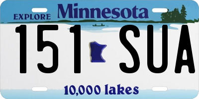 MN license plate 151SUA