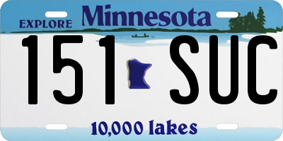 MN license plate 151SUC