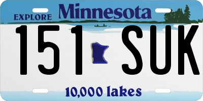 MN license plate 151SUK